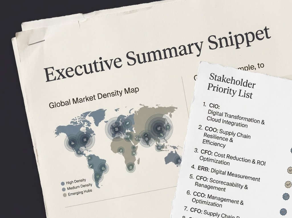 Executive summary and stakeholder priority list preview